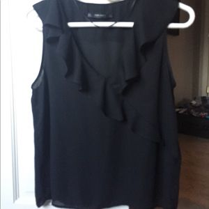 Black Zara silk tank